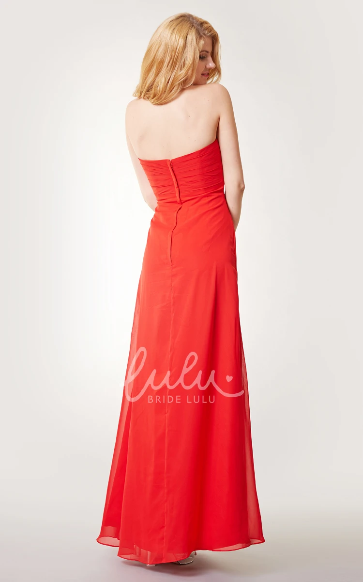 Long Chiffon A-line Dress with Ruching and Spaghetti Straps Bridesmaid Dress 2024