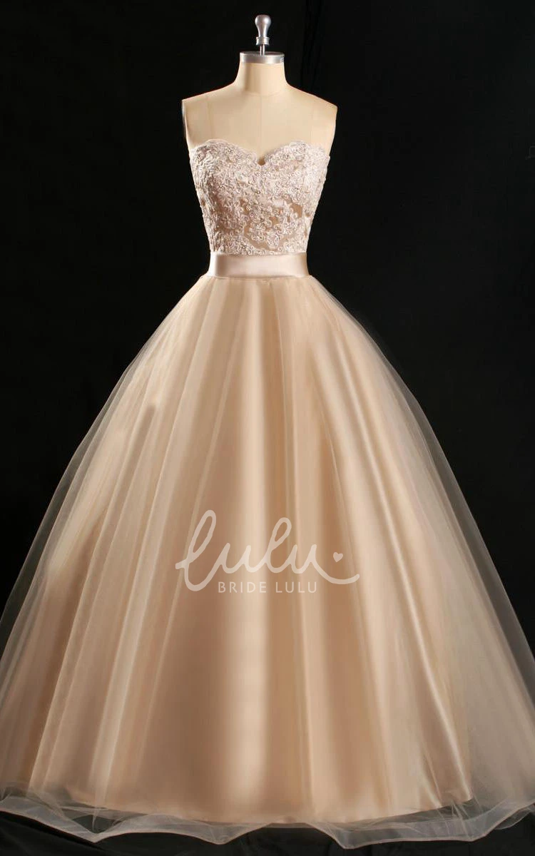 Stunning Lace Ballgown with A-line Silhouette and Sweetheart Neckline