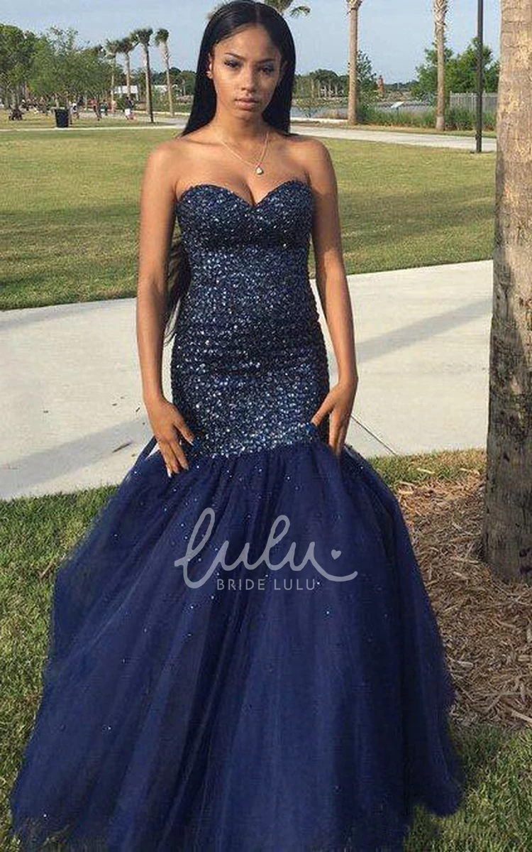 Sweetheart Beaded Prom Dress Tulle Mother-Daughter Set