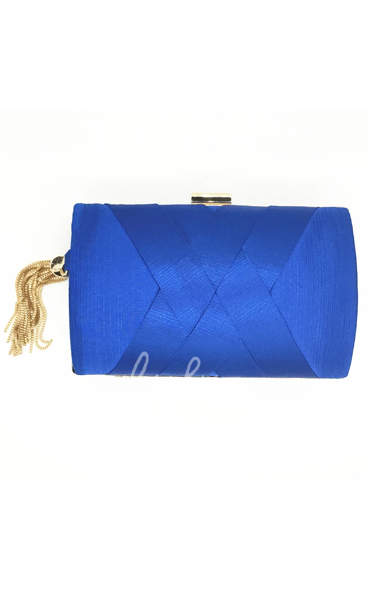 Woven Satin Clutch