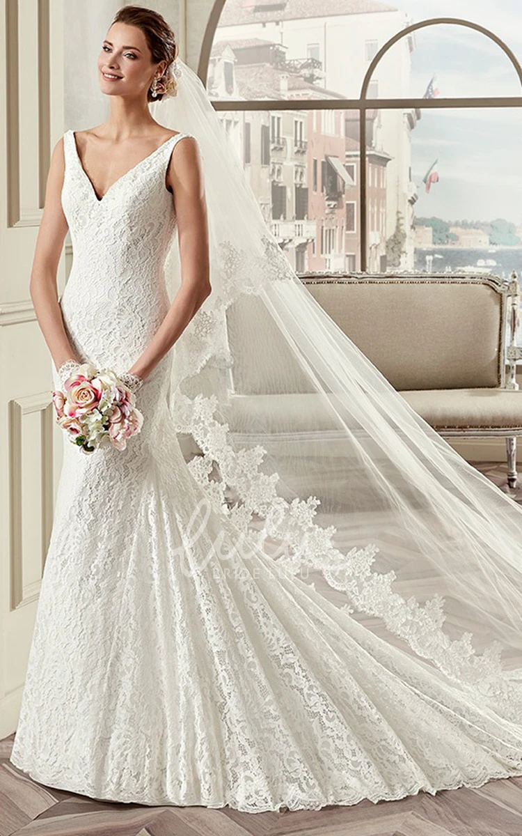 Sweetheart Lace Sheath Wedding Dress with Cap Sleeves and Open Back