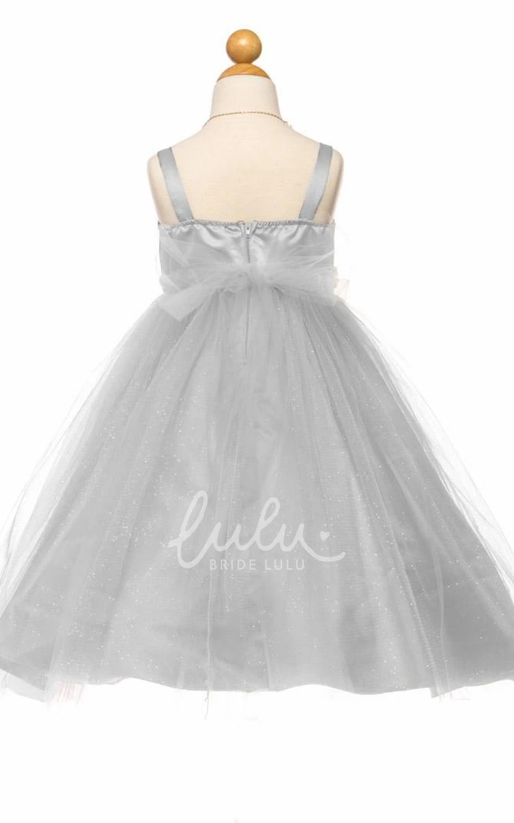 Empire Tiered Tulle Flower Girl Dress Unique Wedding Dress