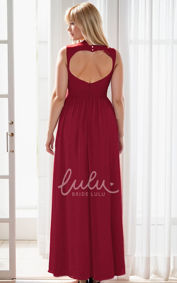 Burgundy Red A-Line Plus Size Sweetheart Neckline Wide Strap Ruched Maxi Prom Party Bridesmaid Dress with Pocket