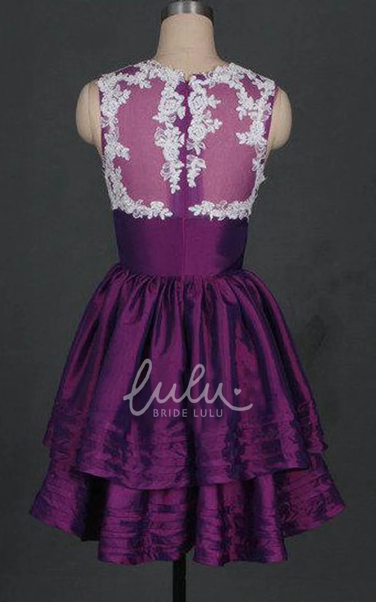 Eggplant Taffeta Prom Dress Cheap Cute Junior Under $150