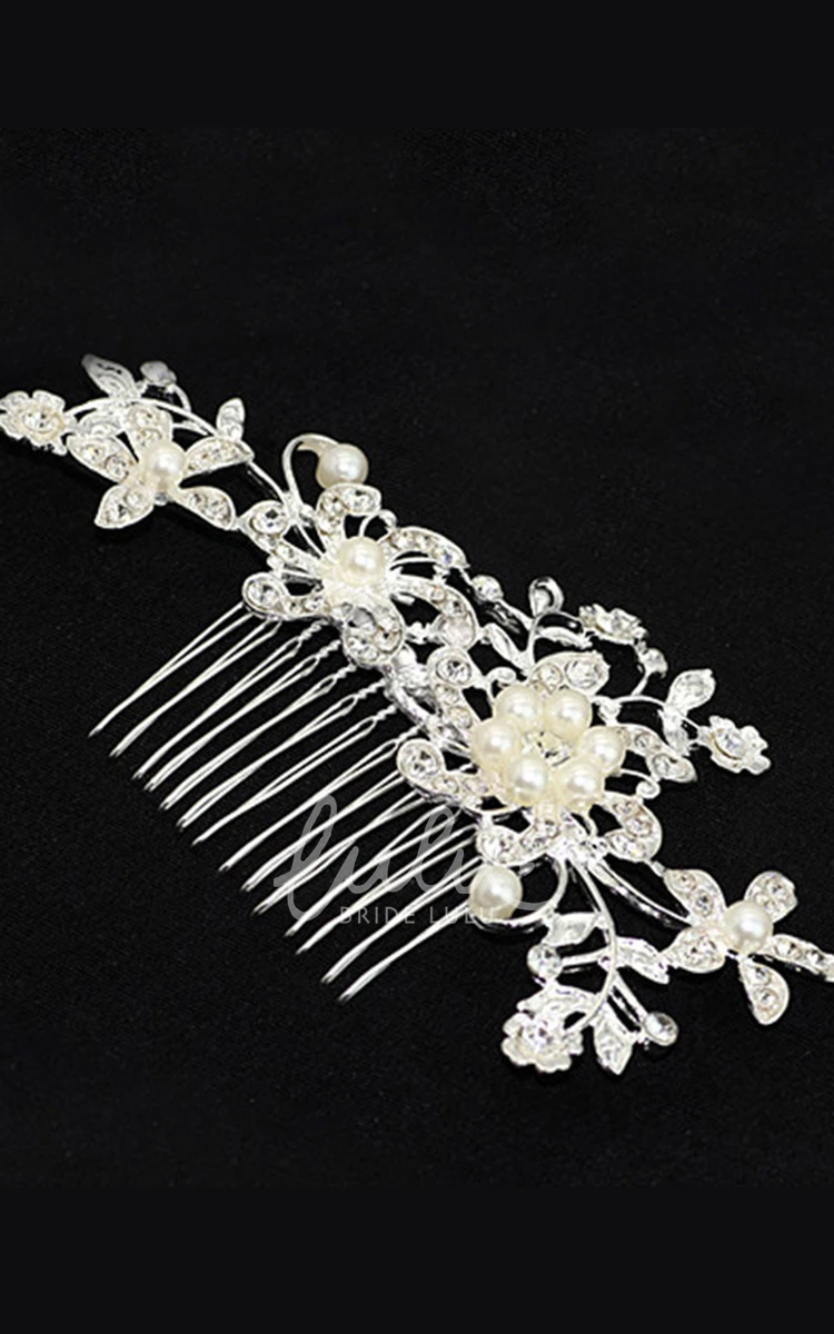 Soft Crown Headband with Smart Pearl Crown and Rhinestones