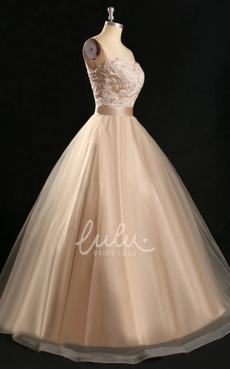 Stunning Lace Ballgown with A-line Silhouette and Sweetheart Neckline