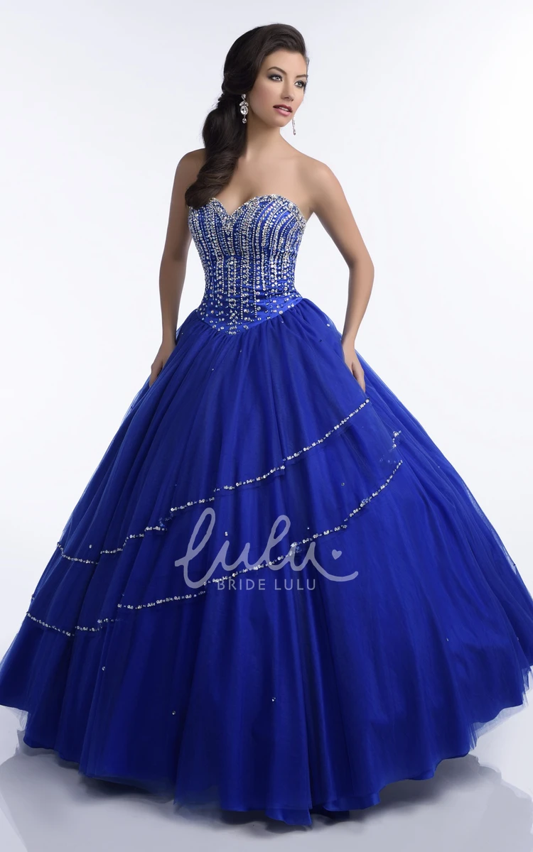 Sequined Tulle Quinceanera Dress with Shining Detailing Formal Dress