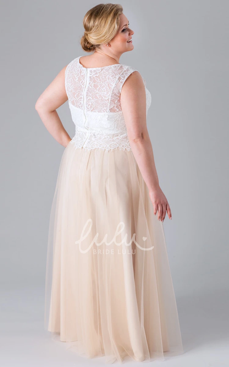 Lace V-Neck Tulle Bridesmaid Dress Sleeveless Elegant Women's Dress