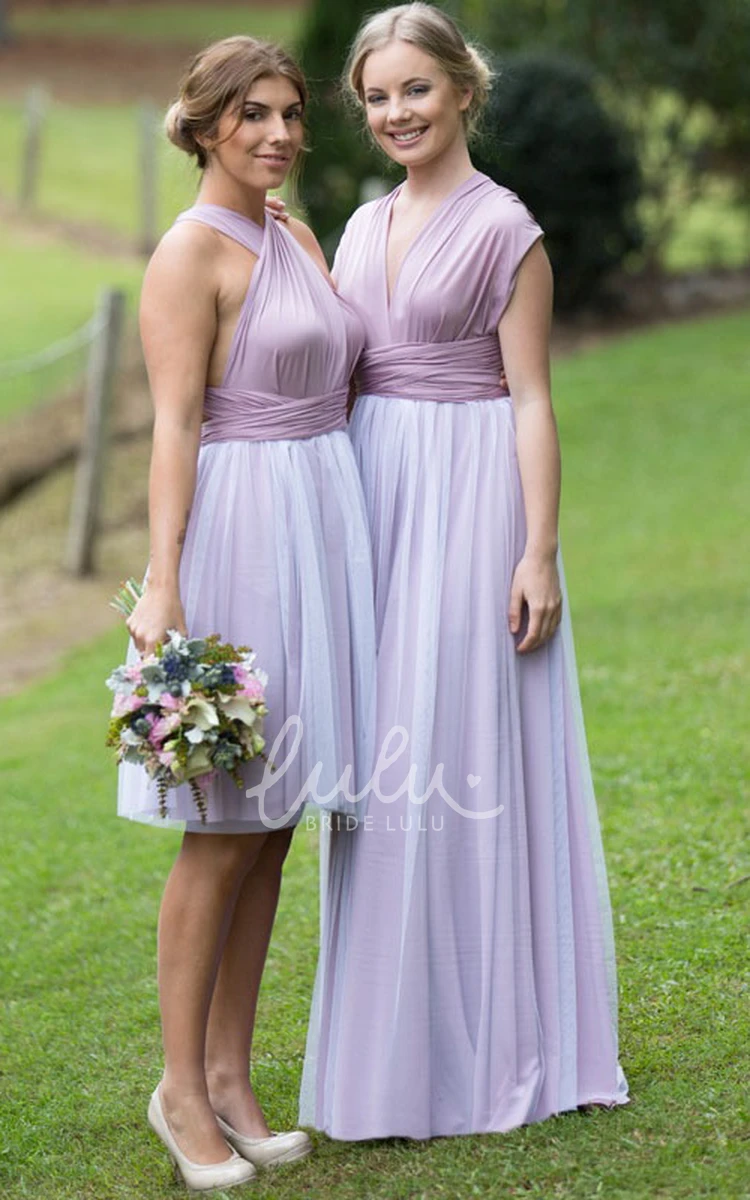 Knee-Length Sleeveless Ruched Chiffon Bridesmaid Dress in Strappy Style