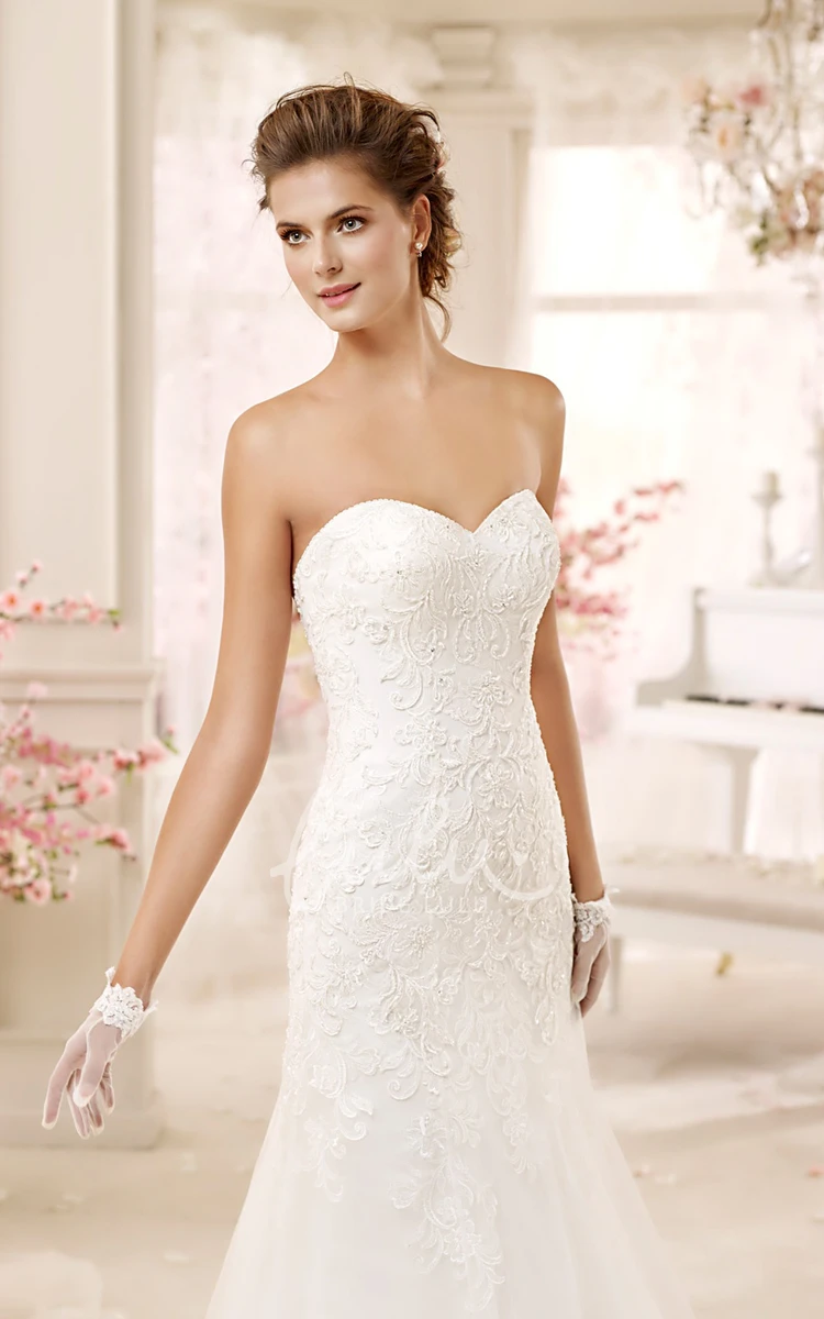 Mermaid Lace Wedding Dress with Sweetheart Neckline and Detachable Cap Timeless Beauty