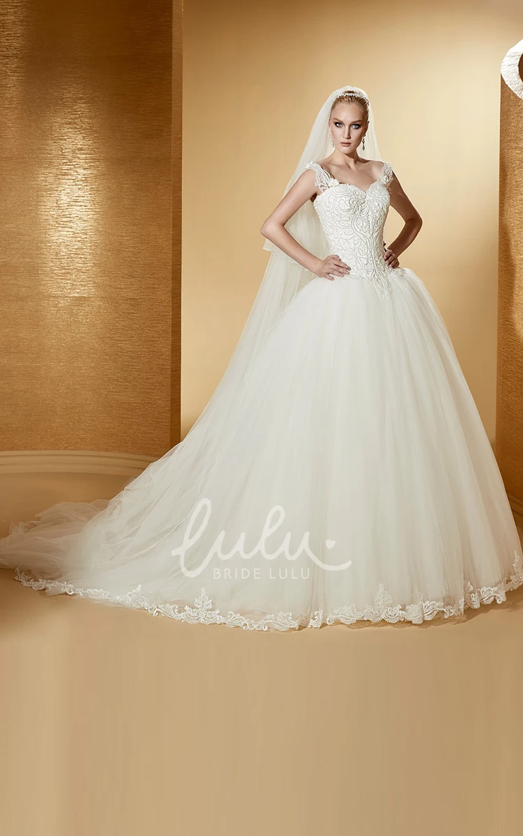 Beaded Lace Sheath Wedding Dress with Spaghetti Straps