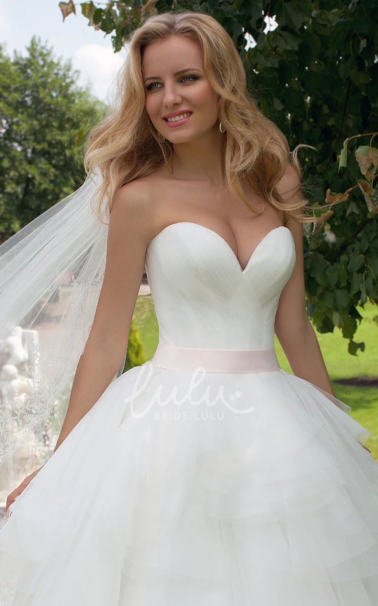 Sweetheart Ball Gown Tulle Wedding Dress Glamorous Bridal Gown