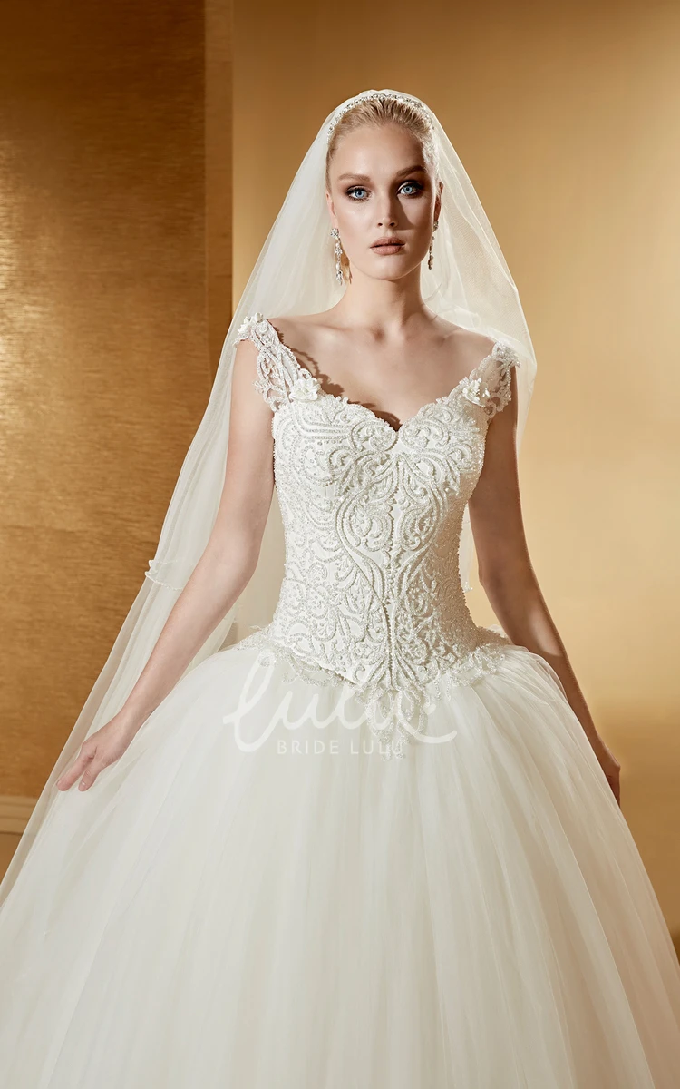 Beaded Lace Sheath Wedding Dress with Spaghetti Straps