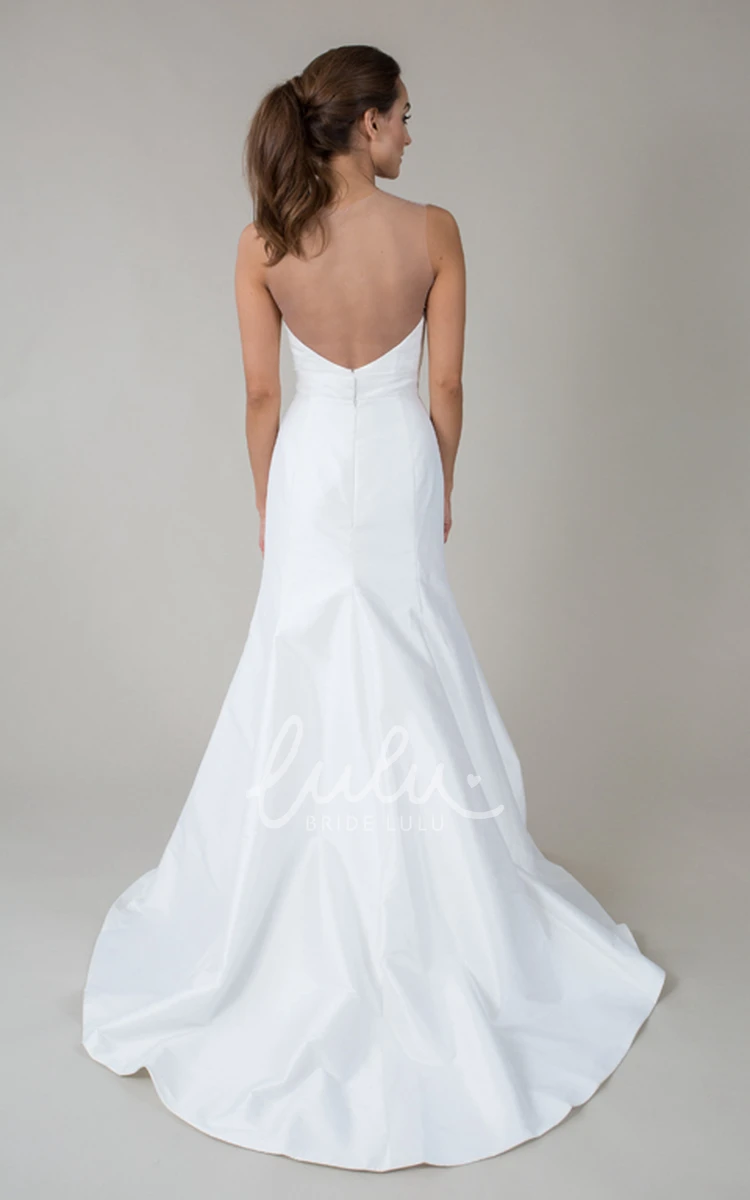 Satin Sweetheart V-Back Wedding Dress Long Elegant Gown 2025