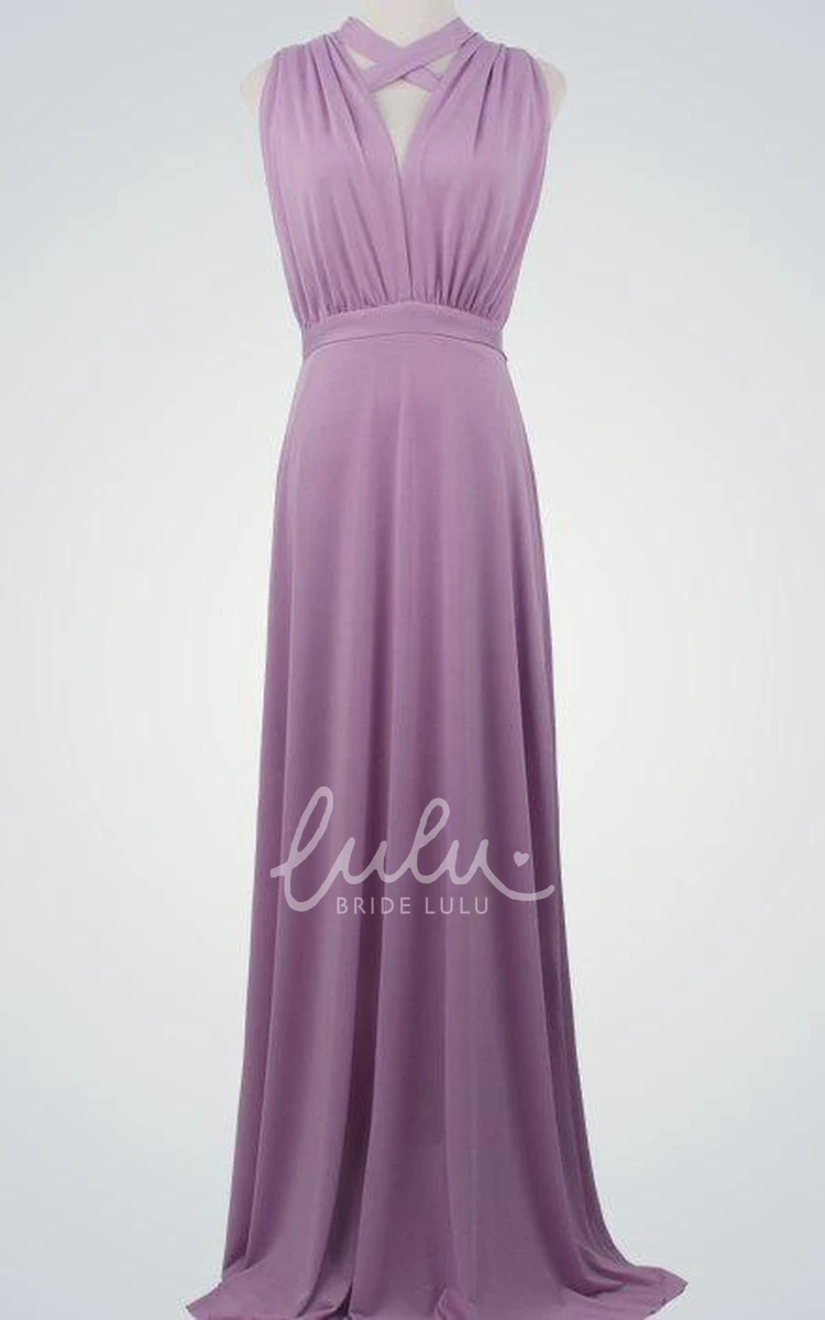 Infinity Lavender Bridesmaid Maxi Dress Purple Formal Evening Gown