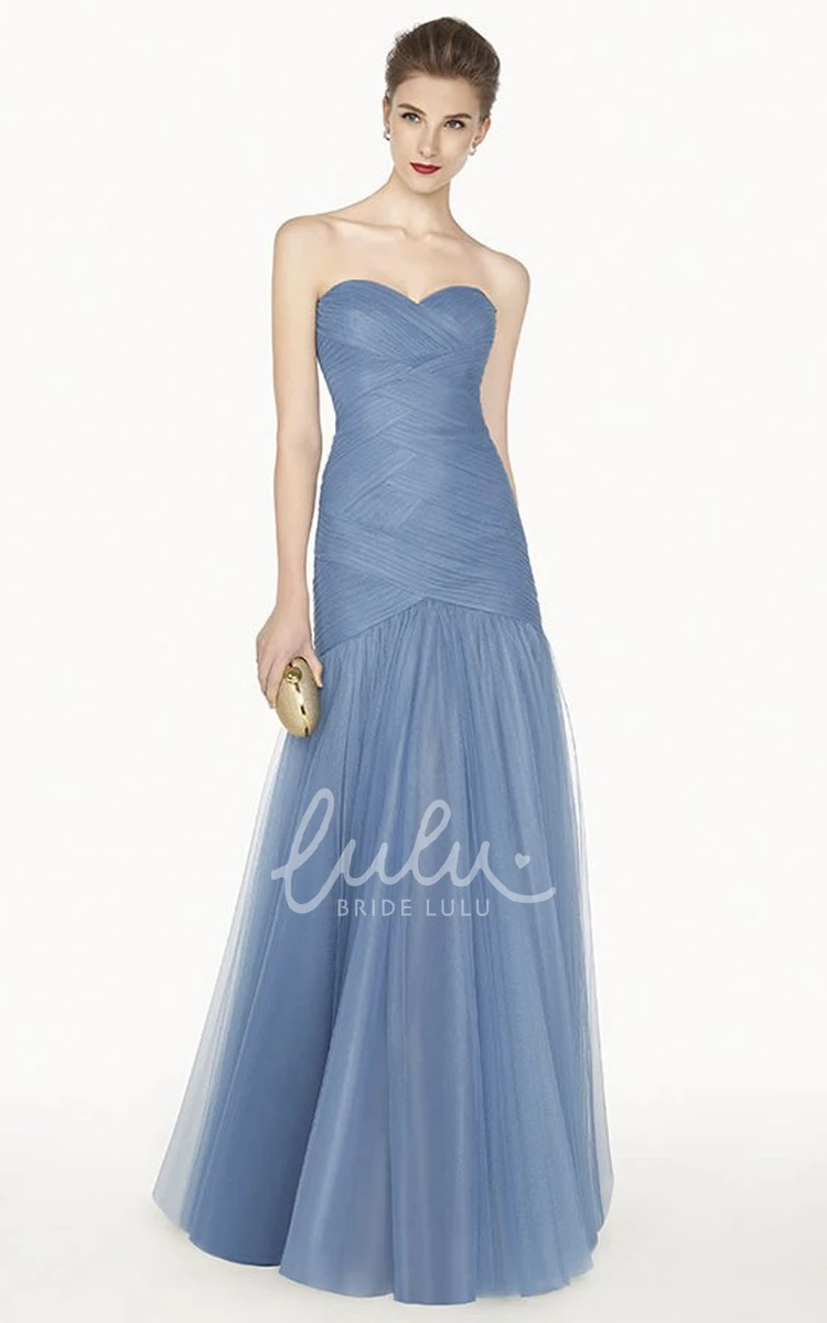 Tulle Prom Dress with Sweetheart Neckline and Criss Cross Top