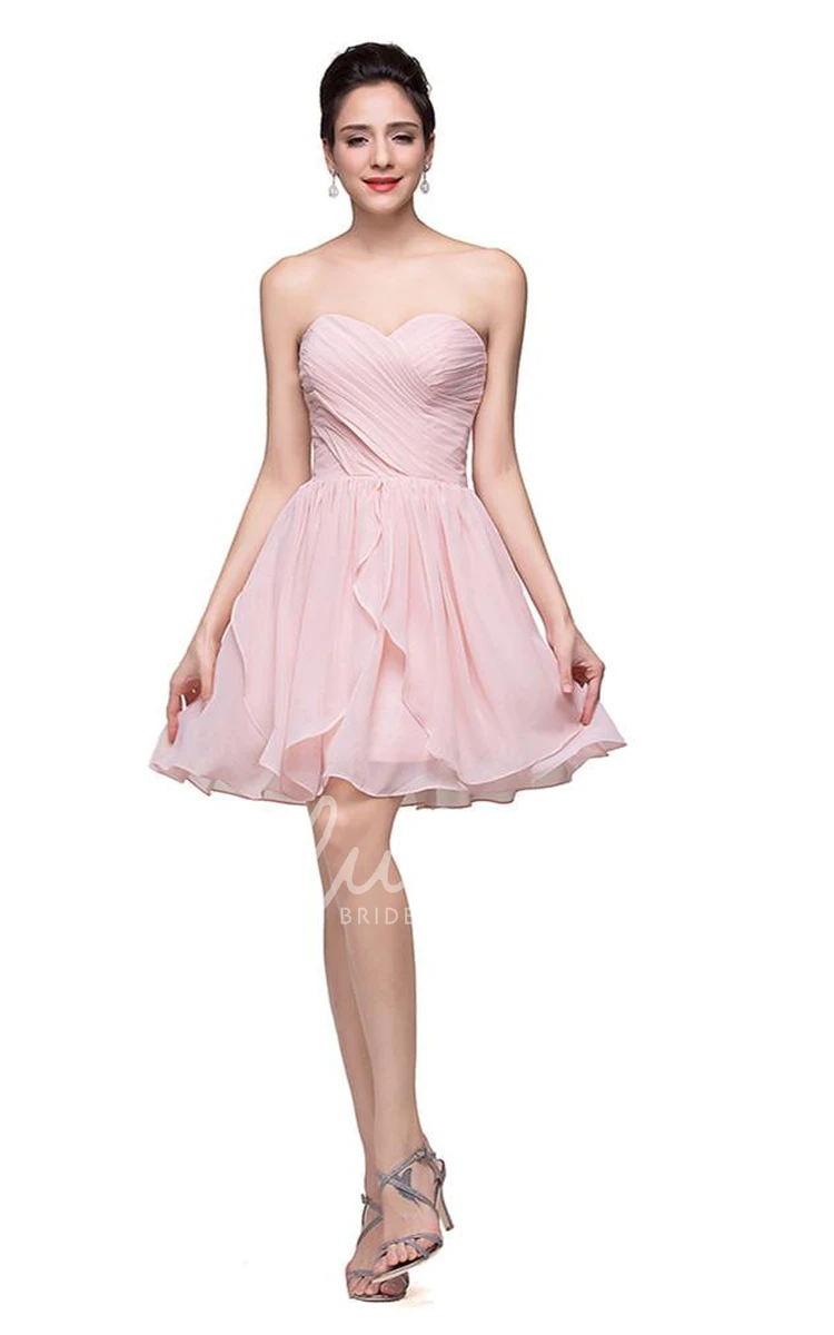 Chiffon Sweetheart Short Homecoming Dress