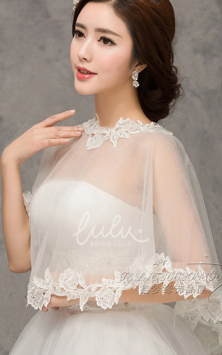 Lace Word Shoulder Cape Shawl for Prom Dress Unique and Elegant