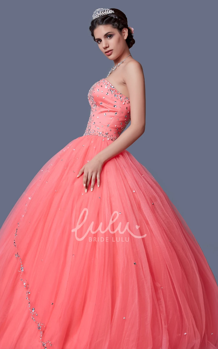 Princess Style Sweetheart Prom Ball Gown with Beading and Jacket Elegant & Classy