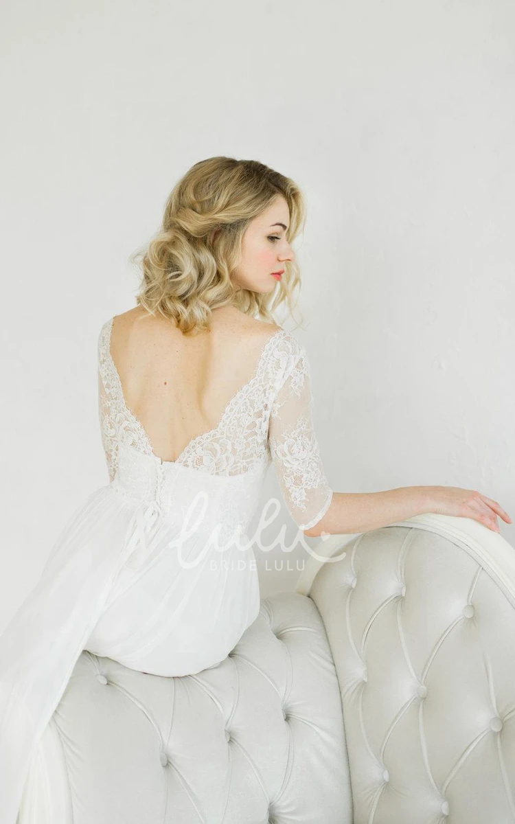 Vintage Style White Wedding Dress with Unique Details