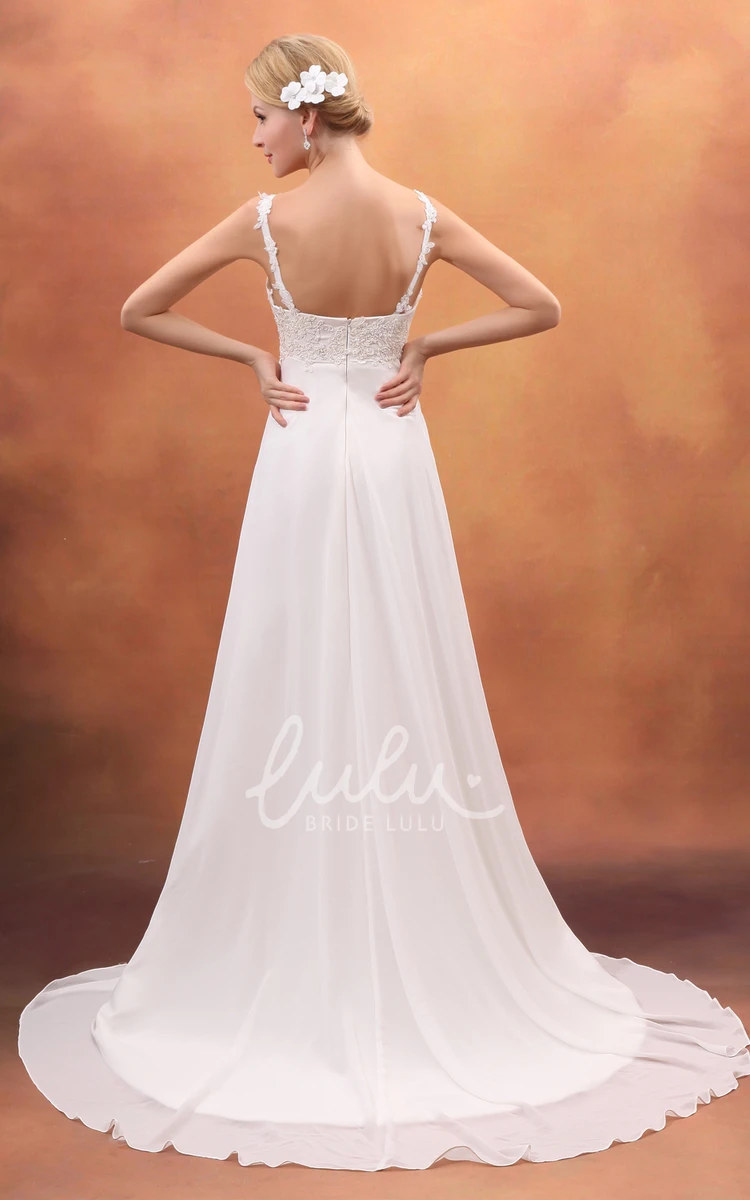 Spaghetti Straps Empire Maternity Wedding Dress