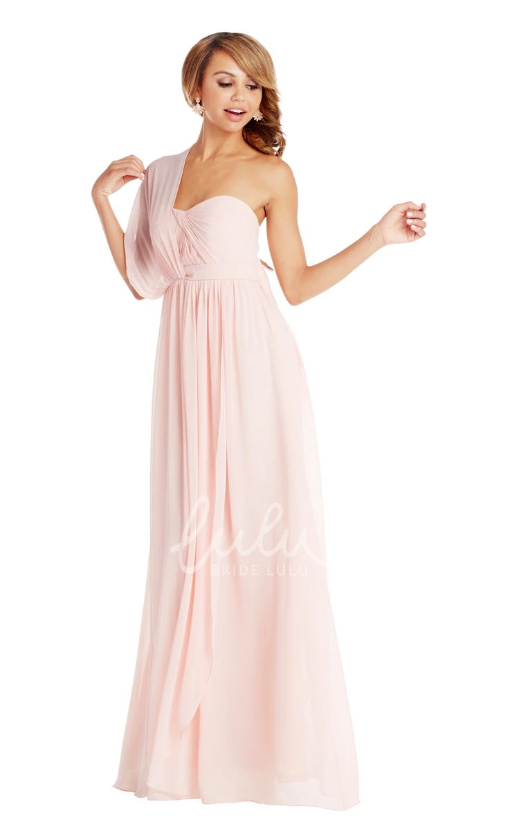 Sleeveless Sweetheart Ruched Chiffon Multi-Color Bridesmaid Dress with Pleats and Convertible Style