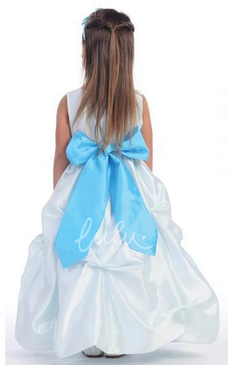 Ruched Organza Floral Flower Girl Dress with Bolero