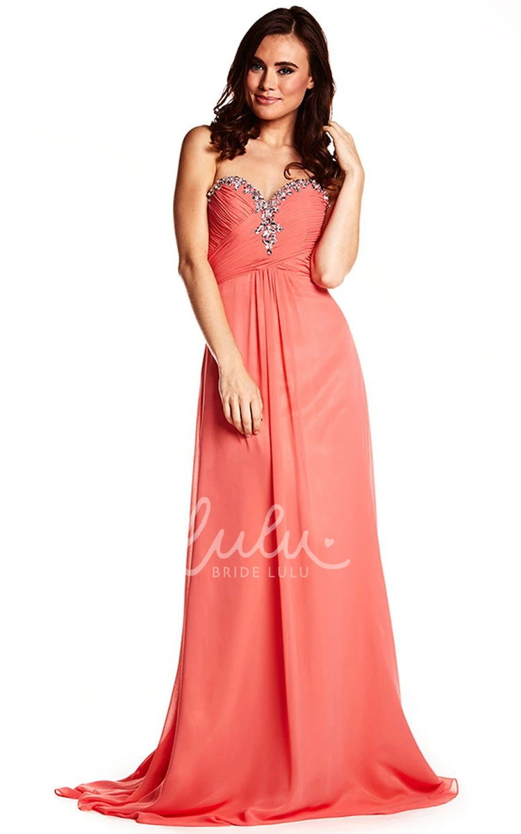 Sweetheart Chiffon Prom Dress with Criss-Cross Straps