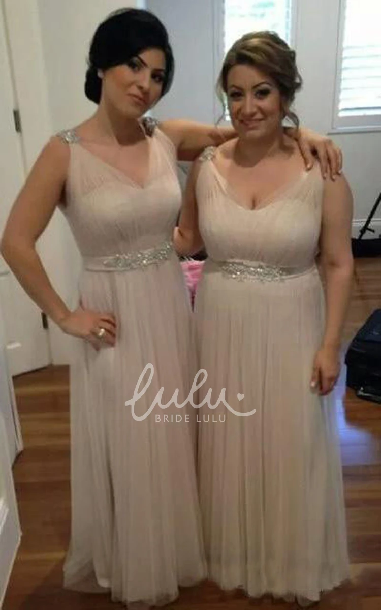 Bell Sleeveless Tulle A-Line Bridesmaid Dress