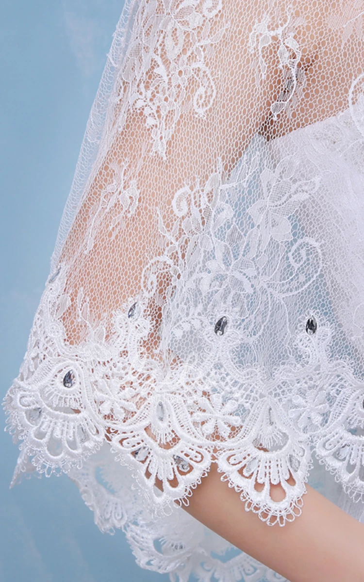 Luxury Lace Cape Shawl Elegant Bridal Accessory