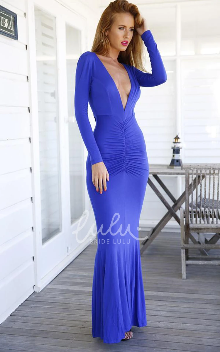 Long Sleeve Mermaid Prom Dress with Open Back Modern & Chic