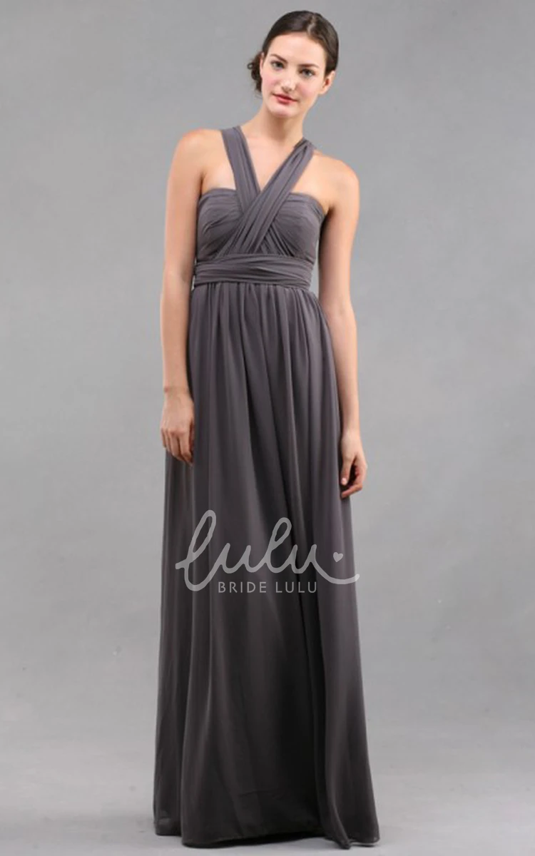 Sweetheart Empire Chiffon Bridesmaid Dress with Criss-Cross Classy Bridesmaid Dress