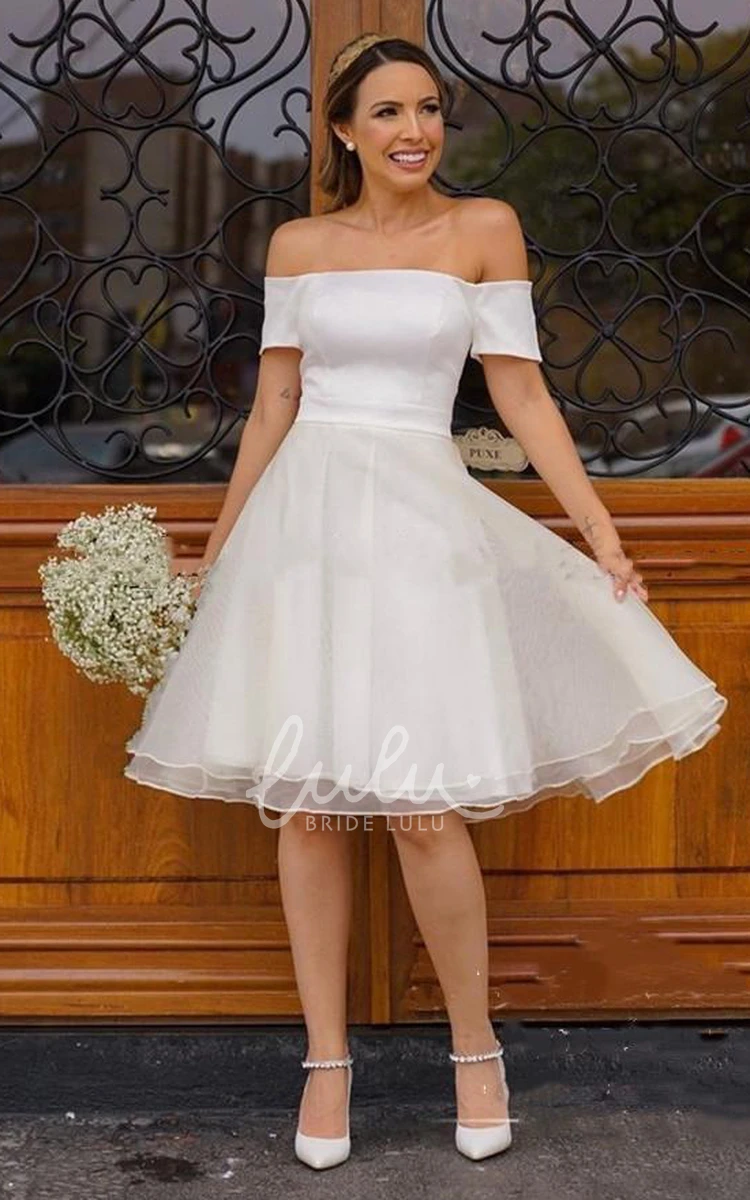 Vintage A-Line Satin Organza Wedding Dress with Pleats Sleeveless