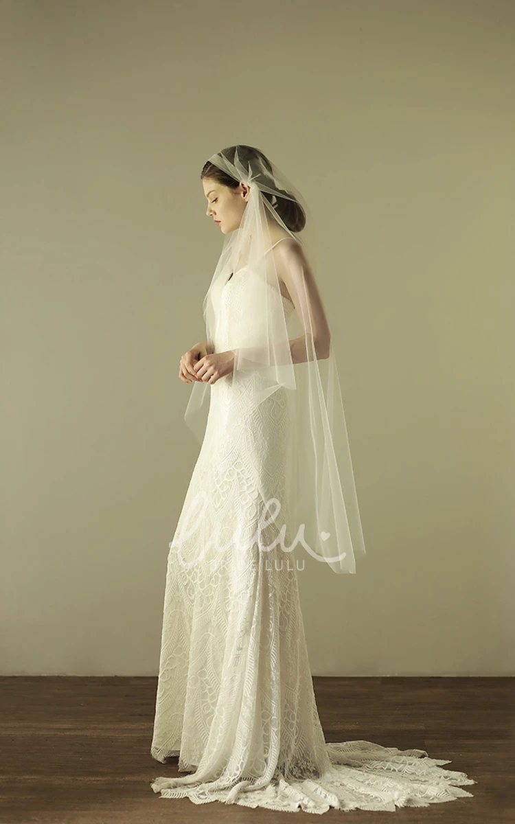 Soft Tulle Single Tier Fingertip Veil