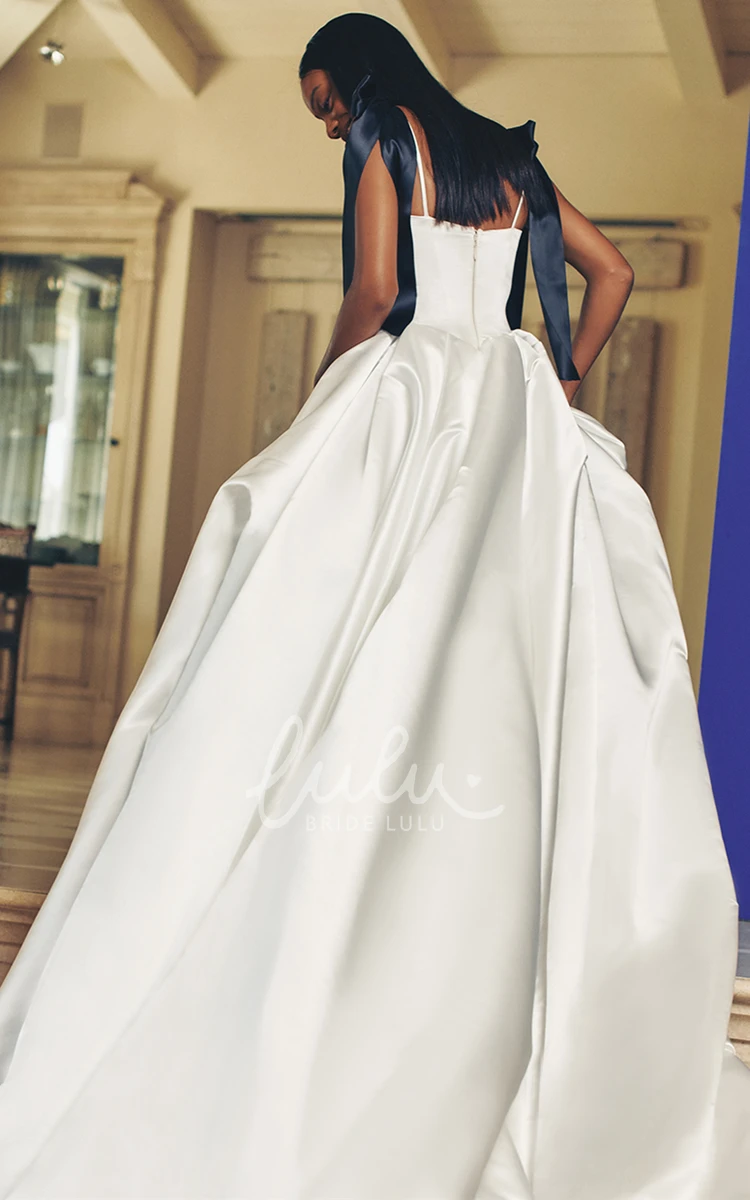 Satin Ball Gown Wedding Dress with Ruching Charming & Classic