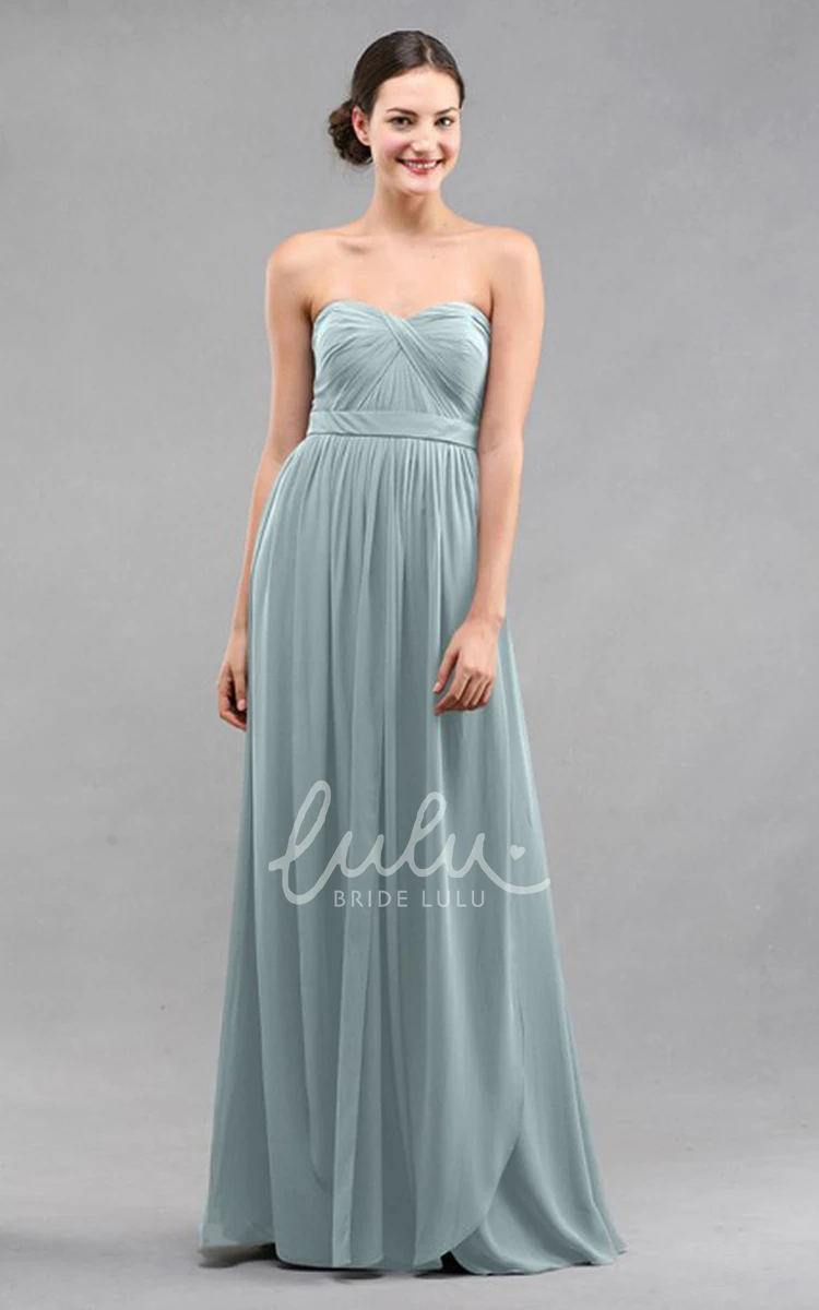 Sweetheart Empire Chiffon Bridesmaid Dress with Criss-Cross Classy Bridesmaid Dress