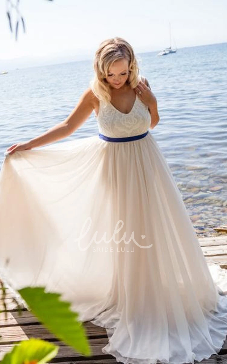 Sleeveless A-Line Maternity Wedding Dress with Sweep Train