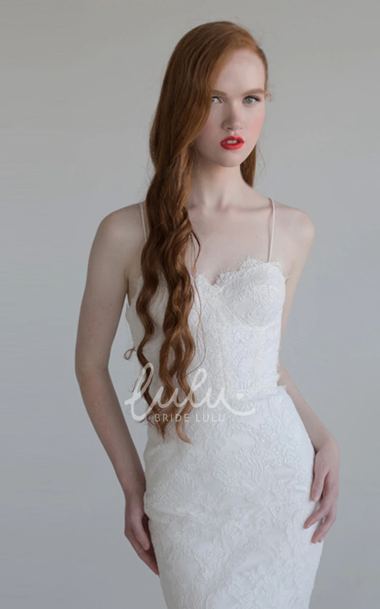 Sleeveless Mermaid Lace&Tulle Wedding Dress With Ruffles Floor-Length Pick-Up