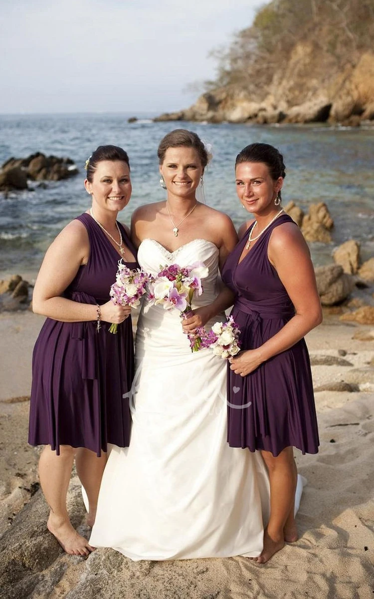Convertible Infinity Wrap Style Bridesmaid Dress in Jersey