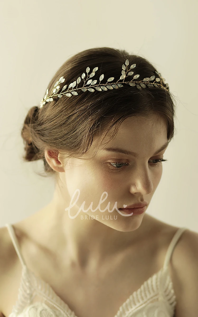 Beautiful Rhinestone Leaf Style Headbands