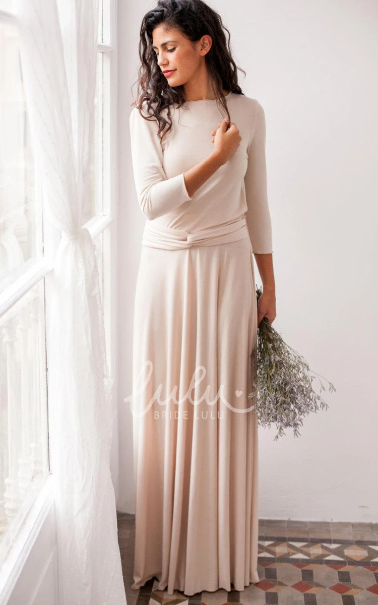 Jersey and Satin Floor-length Dress for Women