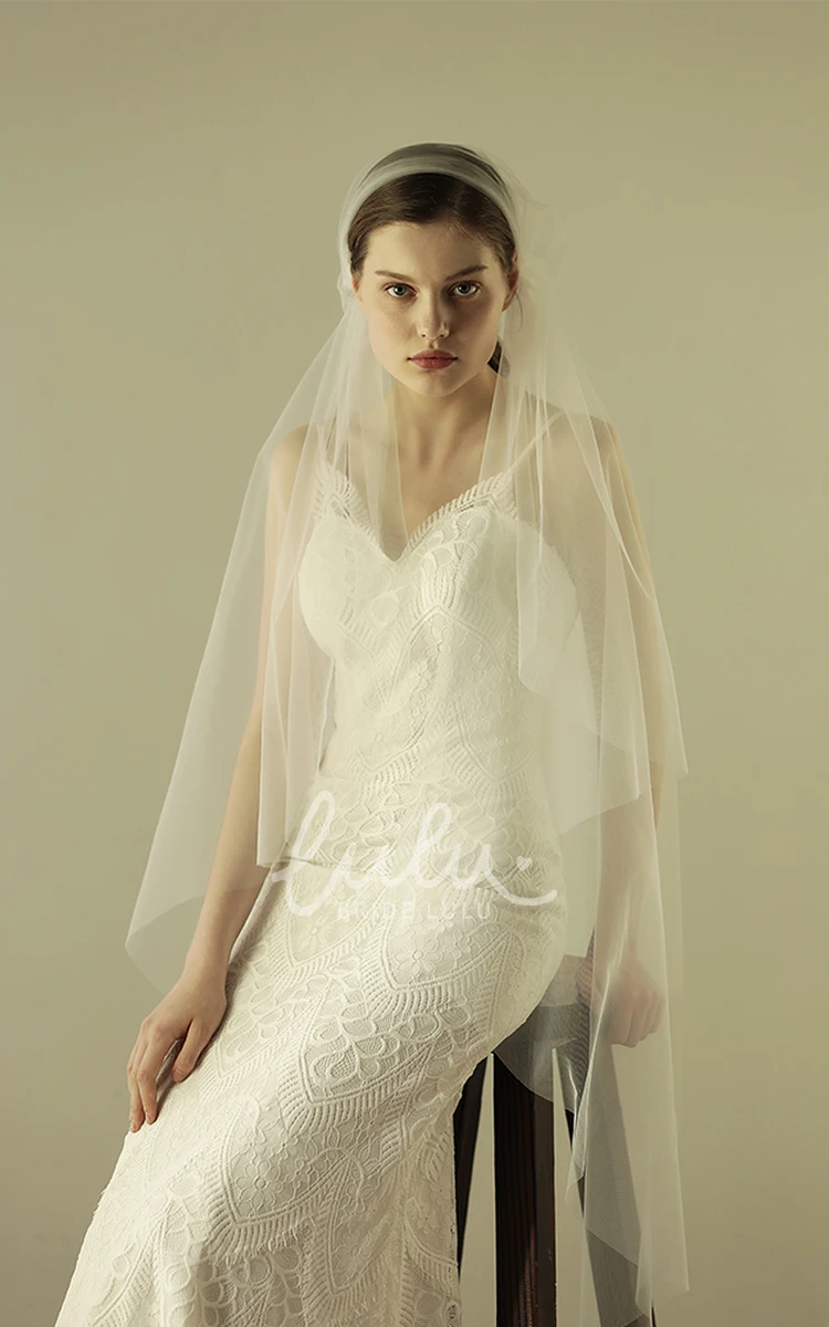 Soft Tulle Single Tier Fingertip Veil