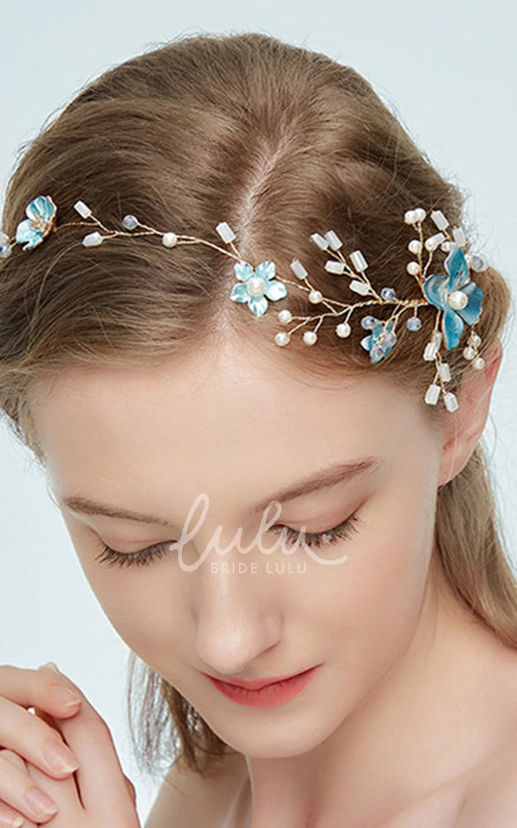 Korean Style Simple Beaded Flowers Headbands