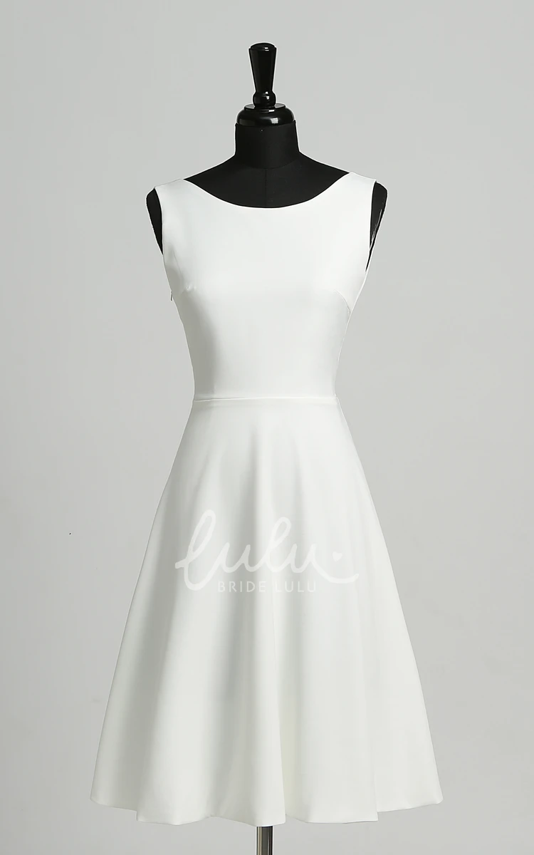 Elegant Satin A-Line Sleeveless Formal Dress with Open Back