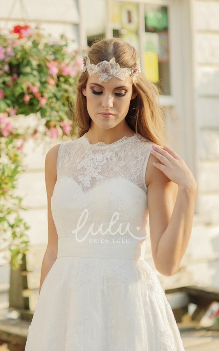 Lace Wedding Dress with Earrings