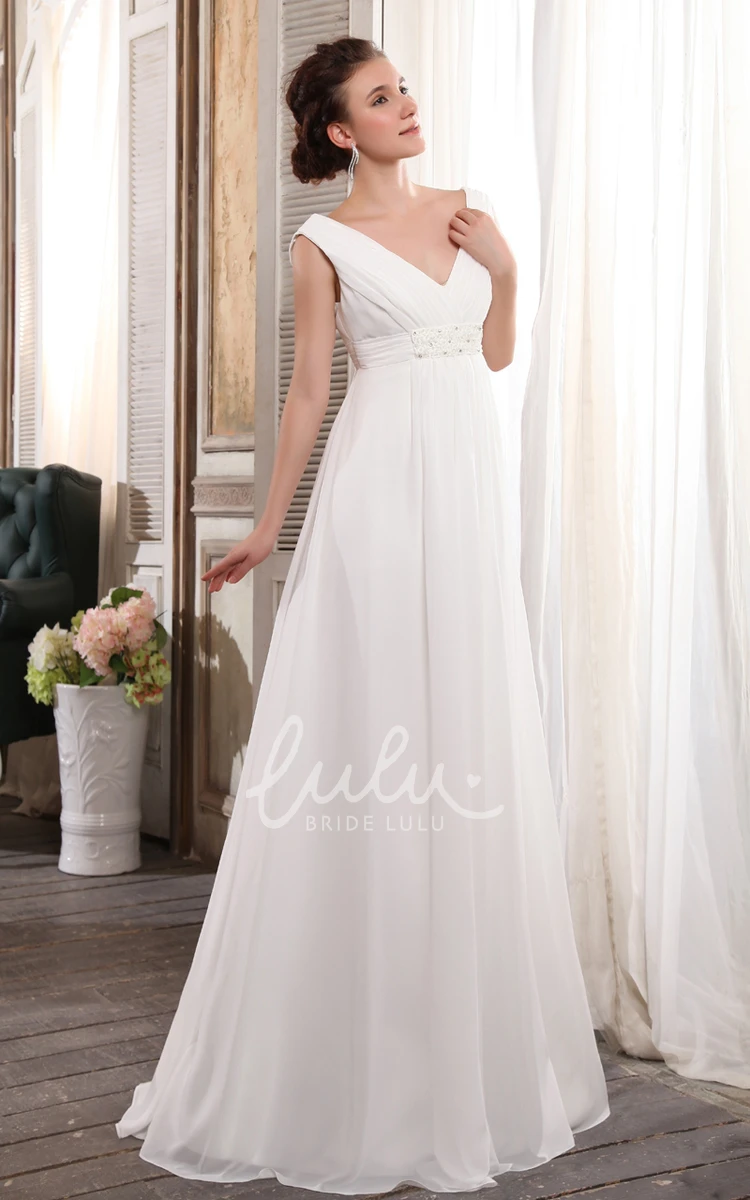 Crystal Detailing Empire Gown Strapless Deep Adorable