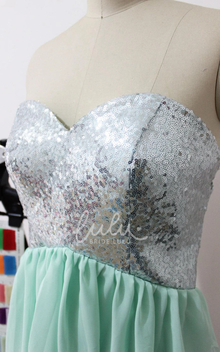 Sequin Chiffon Mini Dress for Women