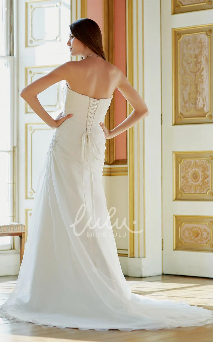 Sleeveless Satin & Tulle Wedding Dress with Beading A-Line