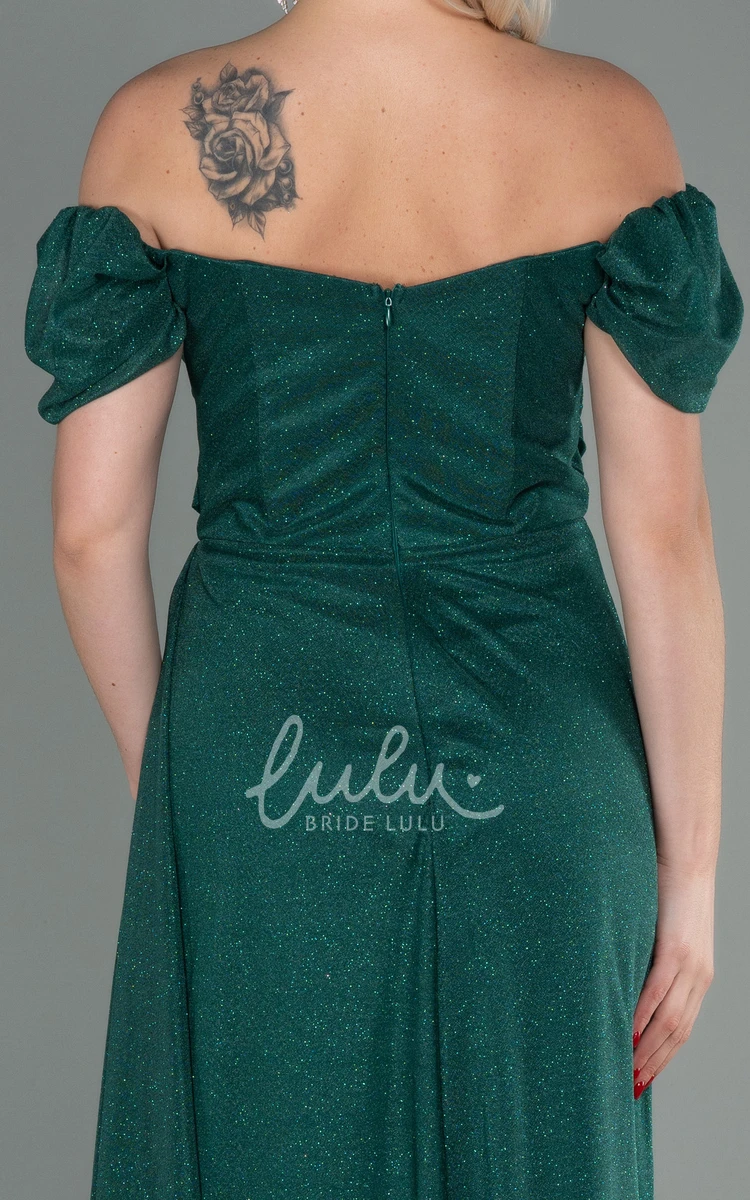 Off-shoulder Sequin Split Evening Dress Casual Women's Dress