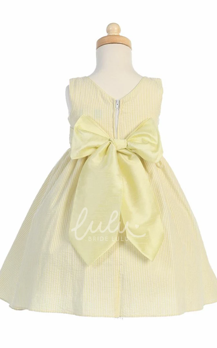 Sleeveless Tiered Flower Girl Dress Tea-Length Unique